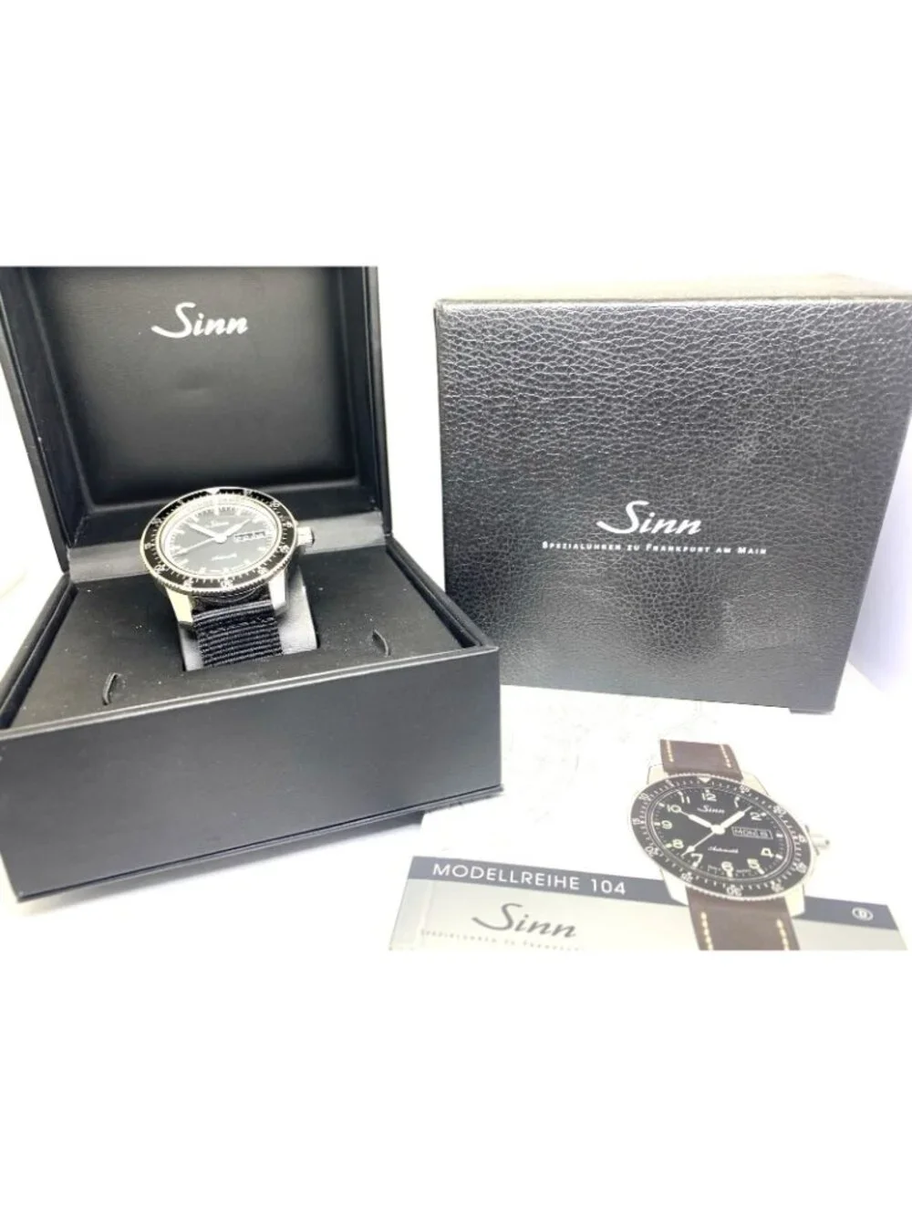 Sinn Men's Watch 104.2791 Swiss Automatic Black Dial Day Date Nylon Strap 41mm